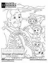 Coloring Guadalupe Lady Juan Diego Pages Color Virgen Catholic Saint Kids Clipart St Feast Happy Church Printables Ccc Getcolorings Beginners sketch template