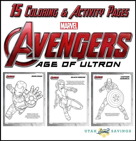 printable marvel avengers coloring activity pages