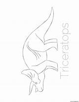 Tracing Triceratops sketch template