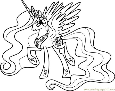 pony princess celestia printable coloring pages printable