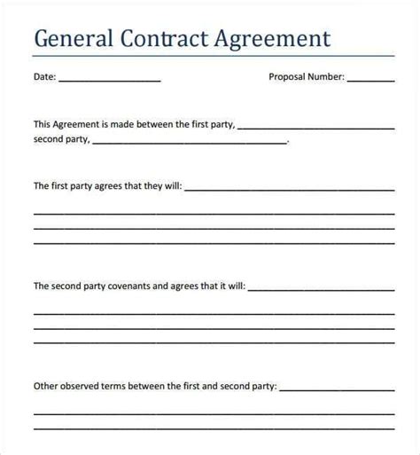 contract agreement   parties samples  sample
