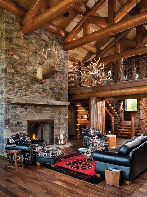cozy  rustic cabin living room design ideas