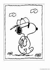 Snoopy Coloring4free sketch template