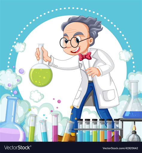 scientist experiment   lab  template vector image