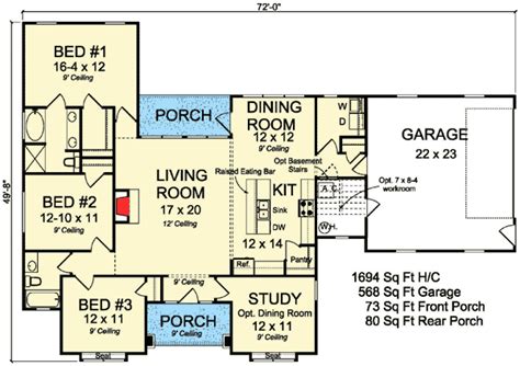 open floor house plans  formal dining room great house plan