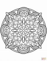 Pages Mandala Coloring Flower Yin Yang Supercoloring Printable Color Adults Drawing Print sketch template