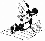 Minnie Mouse Beach Coloring Pages Color Print sketch template