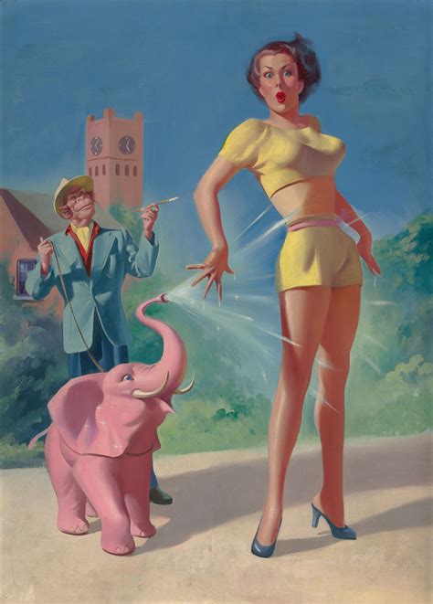 the pink elephant imaginative tales digest cover july 1955