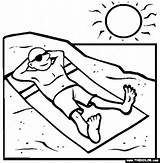 Coloring Beach Sunbathing Clipart Sunbathe Pages Printable Summer Template Colouring Kids Library Cliparts Gif Adult Pdf sketch template