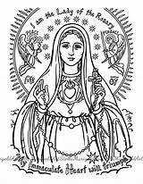 Fatima Rosary Printable Colouring Venduto sketch template