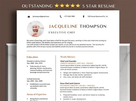 executive chef resume template word mac pages sous chef resume