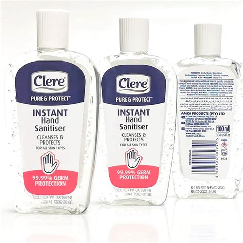 clere instant hand sanitiser  ml bottles  bottles