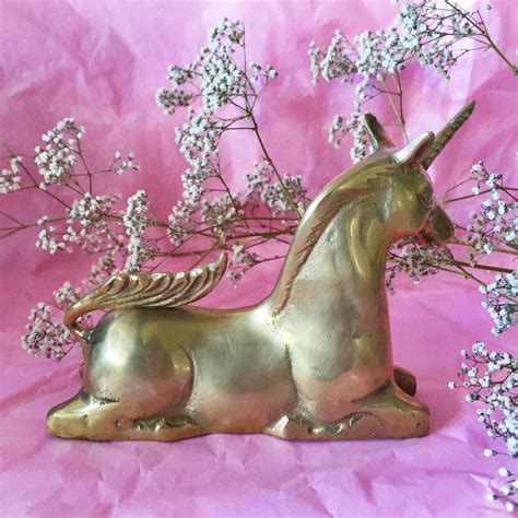 vintage brass unicorn figurine unicornmanor