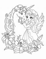Licorne Princesse Prinses Eenhoorn Illustrazione Fatina Unicorno Fée Della Tale Meraviglie Paese Fiaba sketch template