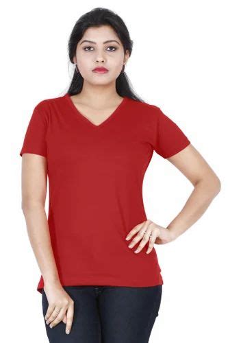 cotton plain  neck red  shirt  rs piece  tiruppur id