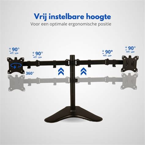 qualux monitorbeugels monitor standaard  schermen monitor arm scherm beugel bolcom