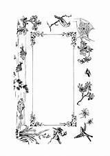 Nature Frame Coloring sketch template
