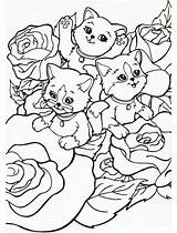 Chaton Rosas Chatons Gatito Minou Coloringonly sketch template