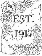Coloring Pages Sigma Sdt 1917 Roses Delta Tau sketch template