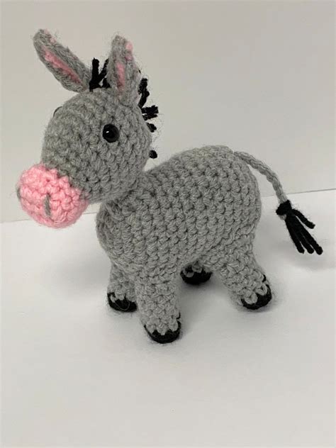 crochet donkey pattern farm animal crochet pattern crochet etsy