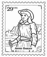 Coloring Annie Oakley Pages Stamp Stamps Postage Sheets Activity Postal People Printable Collecting Tampons Famous Bluebonkers Patterns Choose Board sketch template