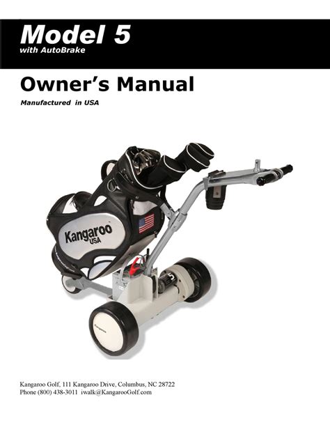 kangaroo model  owners manual   manualslib