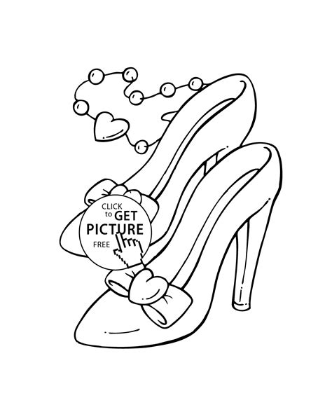 beautiful shoes coloring page  girls printable  coloing kidscom