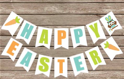 printable happy easter banner