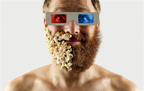 photographer shaves off half his beard for a series of surreal self portraits