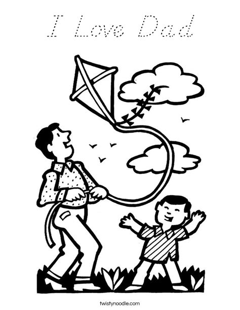 love dad coloring page dnealian twisty noodle