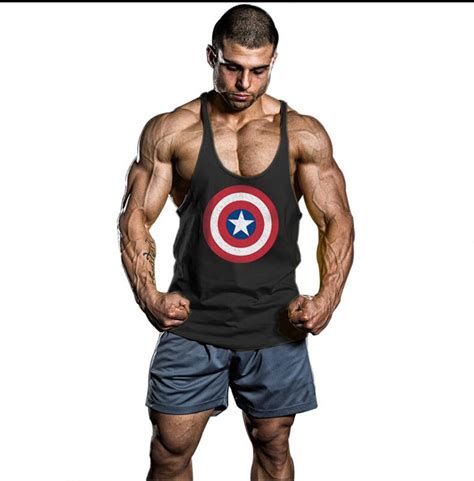 2018 Captain America Gym Clothing Cotton Men Tank Top