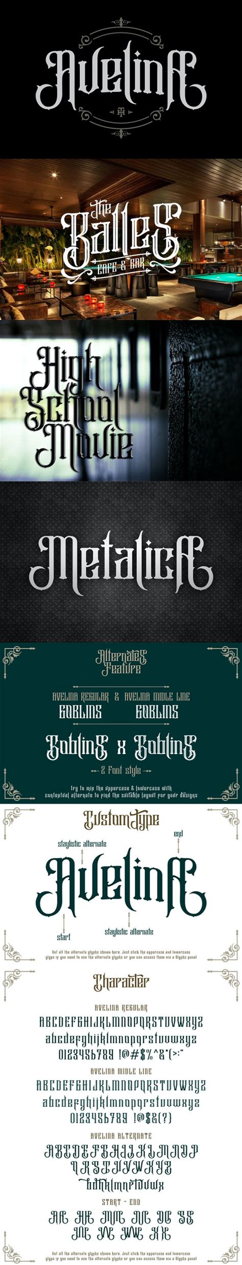 avelina fonts graphicriver