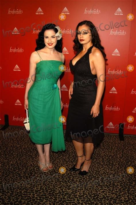 photos and pictures dita von teese and aria giovanni at