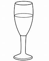Glass Coloring Champagne Years Wine Clipart Cliparts Library Happy Year Favorites Add sketch template