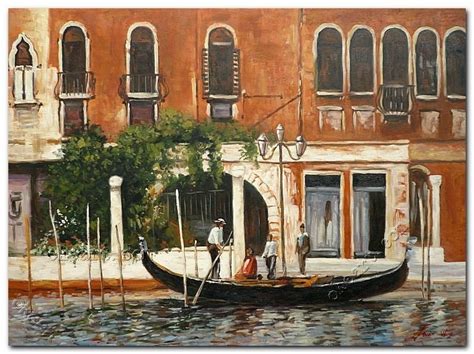 Impressionist Landscape Oil Painting On Canvas Hand Painted Venice