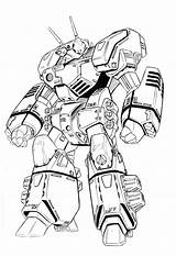 Mecha Robotech Valkyrie Armored sketch template