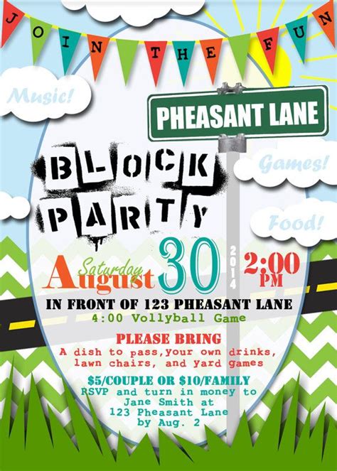 block party flyer template