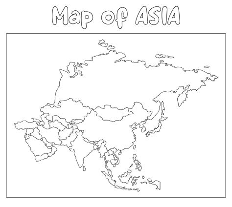 images  black  white printable map  asia black