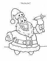 Christmas Coloring Spongebob Pages Getcolorings sketch template