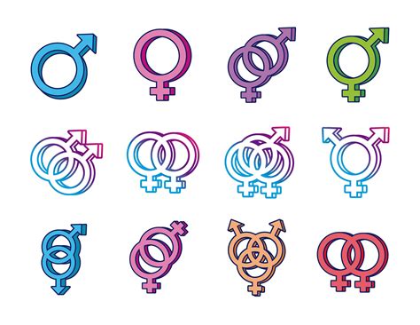bundle  gender symbols  sexual orientation multi style icons  vector art  vecteezy