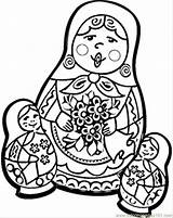 Coloring Dolls Russian Pages Russia Doll Printable Nesting Color Rag Matryoshka Sheets Colouring Coloringpages101 Clipart Babushka Template Kids Getcolorings Super sketch template