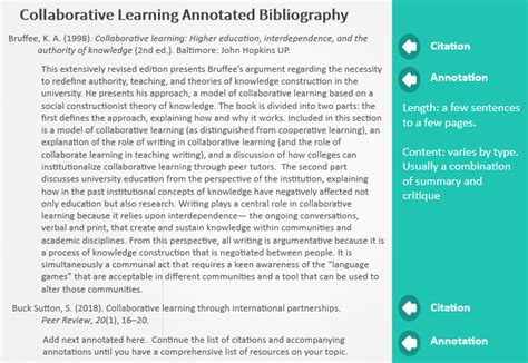 annotated bibliography  union library