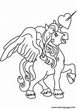 Coloring Unicorn Pegasus Pages Printable sketch template
