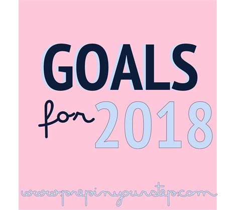 Prep In Your Step Goals For 2018