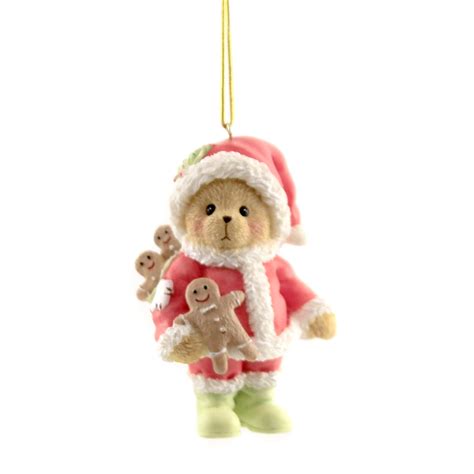 cherished teddies santa teddy ornament polyresin gingerbread hillman  walmartcom