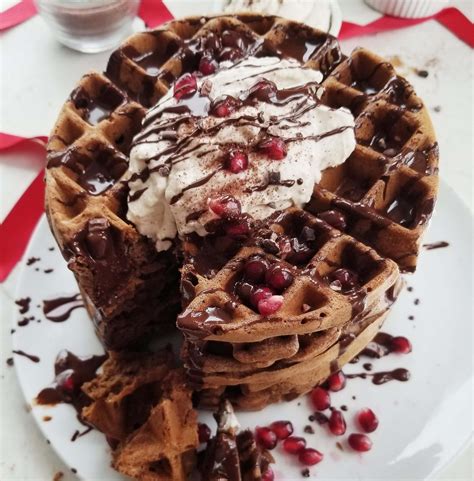 dark chocolate belgian waffles  hint  rosemary