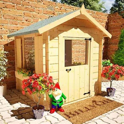 mad dash childs log cabin wooden playhouse  shed