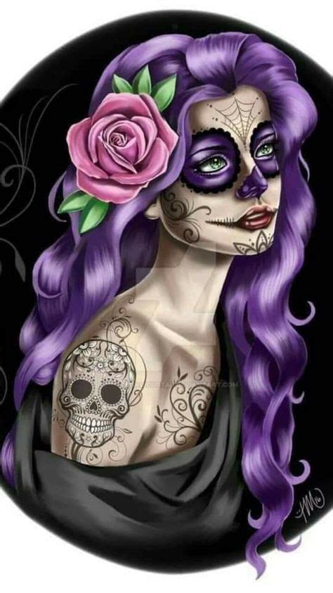 Pin By Trish Mingus On Purple Fantasy In 2020 Sugar Skull Girl Sugar