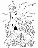 Mandala Leuchtturm Museprintables Ausmalbilder Drus Lighthouses Mandalas Druckbare Libri Desen Malen Fari Cartamodelli Coloriage Pittura sketch template
