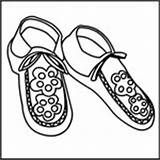 Moccasins Coloring American Native Pages Do2learn Games Template sketch template